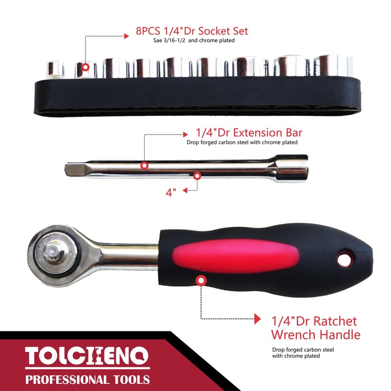 TOLCHENO Basic Tool Kit - Mini Tool Box for Home,Apartement,Dorm