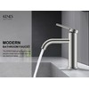 KENES Brushed Nickel Bathroom Faucet Single Hole Modern Bathroom Sink
