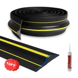 DGSL 10FT Universal Garage Door Bottom Threshold Seal Strip with 2 Adhesives, 2025 Upgrade 0.7'' in Height Weatherproof Rubber DIY Weather Stripping Replacement for Garage Door