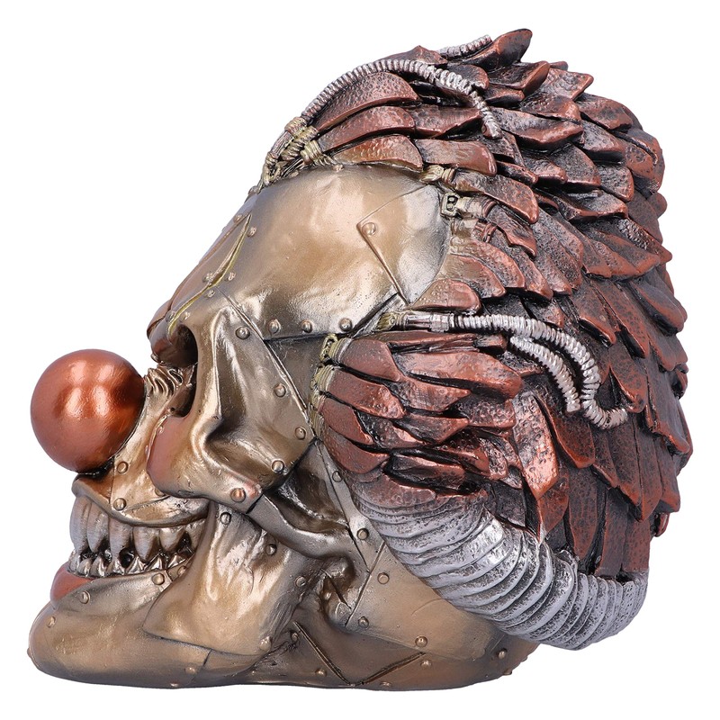 Nemesis Now Mechanical Laughter Horror Steampunk Clown Skull Ornament, Bronze,