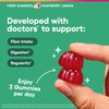 Raspberry Lemon Digestive Fiber Gummies – Sugar-Free, Vegan, Prebiotic Support,