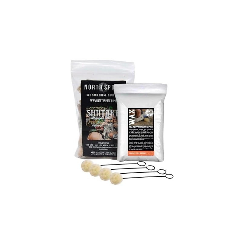 North Spore Log Inoculation Bundle with 100 ct Shiitake Plugs,