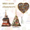 3PCS Book Christmas Tree Ornaments Christmas Ornaments For Book Lovers,
