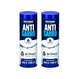 Paquete de 2 Filtros Antisarro para Tinaco Dr. Tinaco | 12 Meses de Protección (6 Meses c/u) | Evita Incrustaciones en Tuberías, Boiler y Calentador Solar | Para Tinacos 450L a 1100L