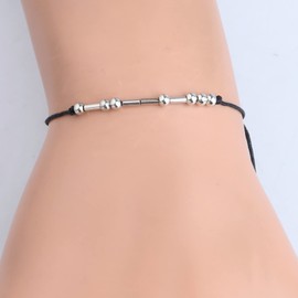 ENSIANTH Auntie Gift Morse Code Bracelet Mother’s Day Gift Aunt Bracelet Auntie Bracelet Birthday Gift for Aunt (Auntie MCBra)