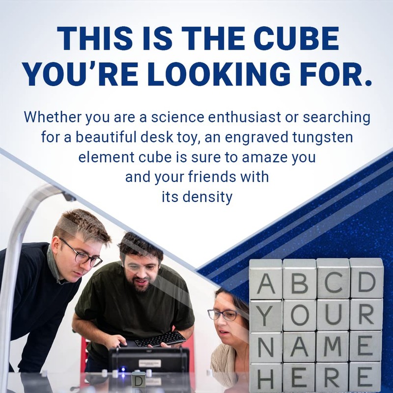 Tungsten Engraved Cube - 0.5" (D)
