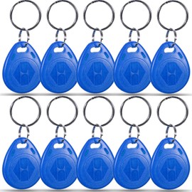 10 X Blue RFID Tags Key fobs - 125Khz READ ONLY Proximity ID Card Token Access Control | By UMTMedia®