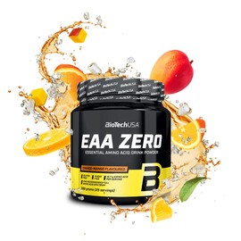 BioTechUSA BioTechUSA EAA Zero - Essential Amino Acid Power | 7160mg EAA/Serving | WHO Recommended Ratio | Sugar-Free, Gluten-Free, 350 g, Orange-Mango