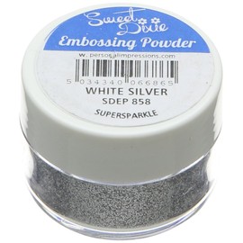 Sweet Dixie Embossing Powder White Silver Supersparkle, Synthetic Material, 4 x 4 x 3 cm