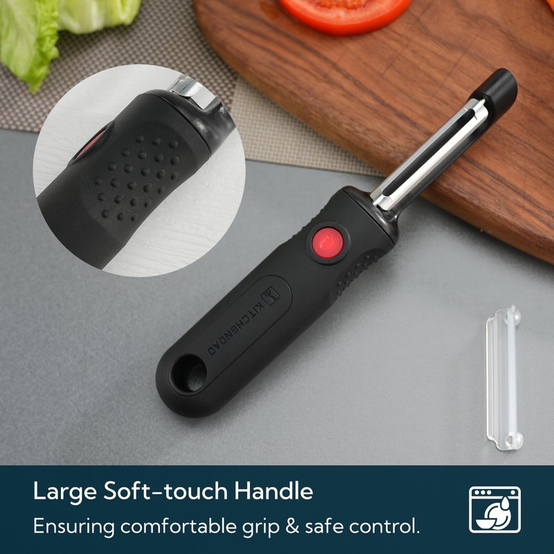 KITCHENDAO Magnetic Vegetable Peeler with Durable Japanese Stainless Steel Sharp