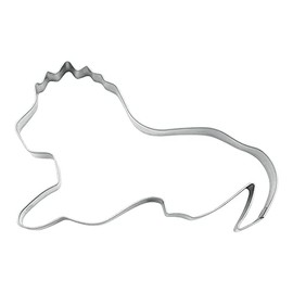 BekkiB - 880732 Lion Cookie Cutter, Approx. 9 cm, Stainless Steel Cookie Cutter, Dishwasher Safe
