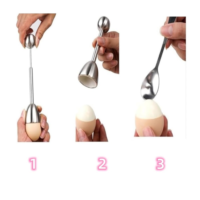 DACUAN Metal Egg Scissors, 1PCS Egg Topper Cutter Shell Opener