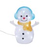 Lights4fun Outdoor Christmas Figure Light Up LED Acrylic Snowman Plug