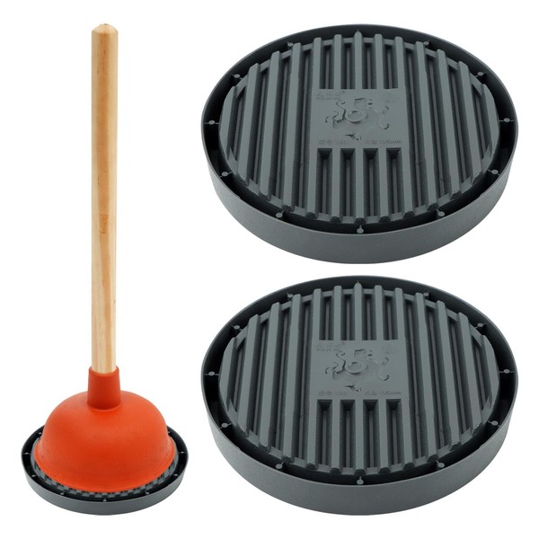 AQEENURA 2 Pcs Black Toilet Plunger Holder Only, Air Drying