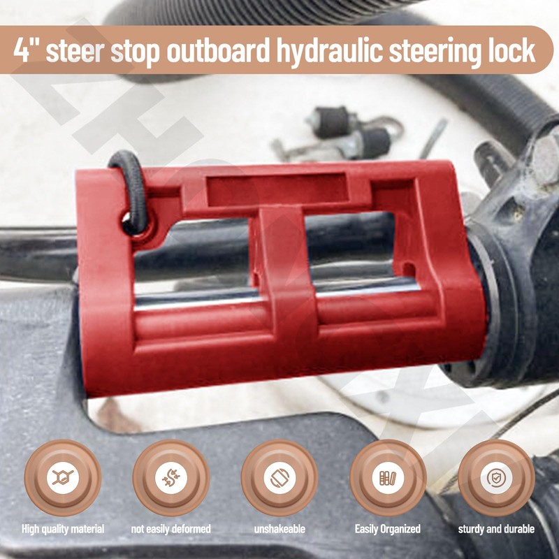4" Steer Stop Outboard Hydraulic Steering Lock, Hydraulic Steering Locks