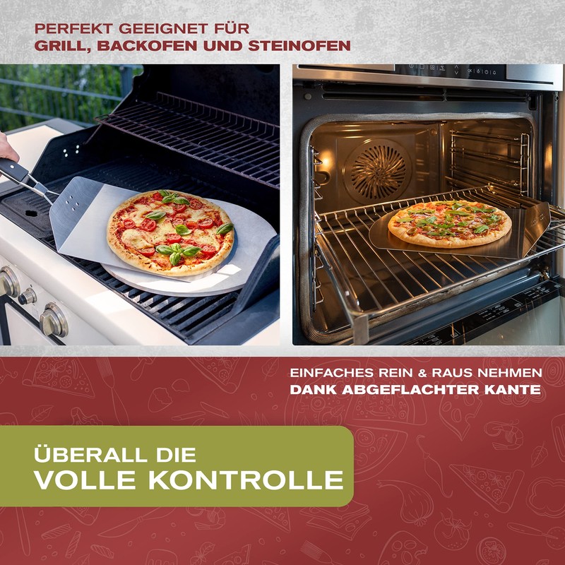 Momex pizza spatula for the grill and oven, pizza spatula