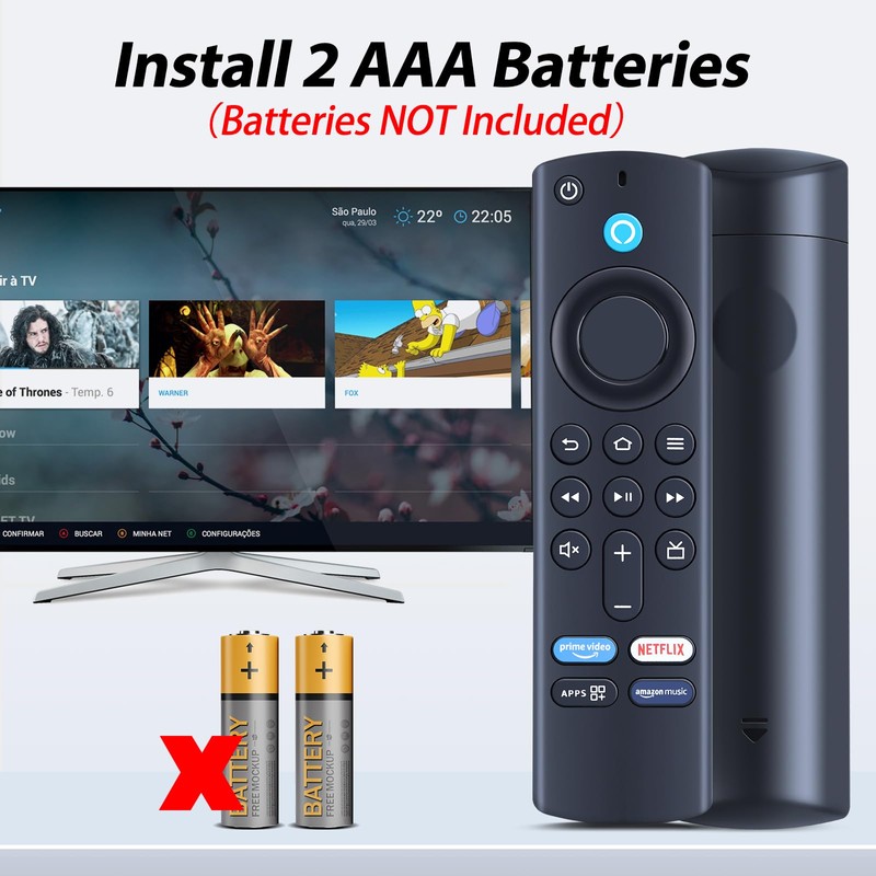 CLVIZCXOM Voice Replacement Remote Control Compatible with AMZ TV Control