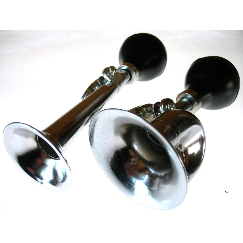 Bugle Horn Swirls & Straight Set of 2 Bicycle Horn Support