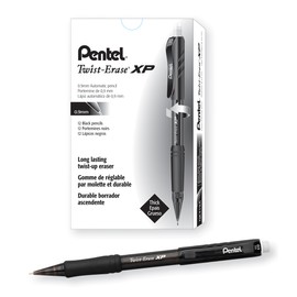 Pentel Twist-Erase EXPRESS Automatic Pencil, 0.9 Millimeters, Black Barrel, Box of 12 (QE419A)