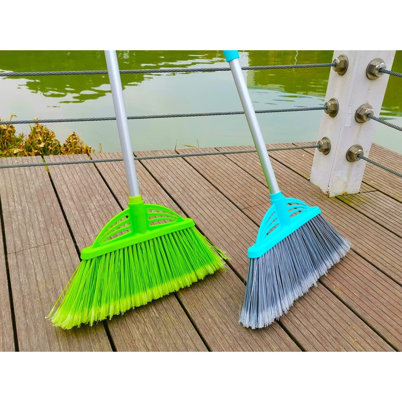 Xifando Three-Section Telescopic Aluminum Alloy Rod Long-Handled Broom for Housekeeping