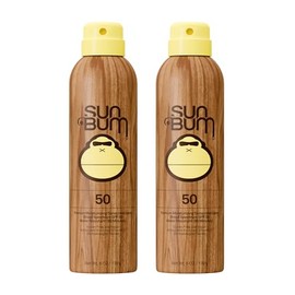 Sun Bum Original SPF 50 Sunscreen Body Spray - Broad Spectrum Moisturizing Sunscreen with Vitamin E - Hawaii 104 Act Compliant (Made without Octinoxate & Oxybenzone) - 6 oz (Pack of 2)