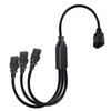 3 Way Splitter 3X C13 to C14 Power Cord Split