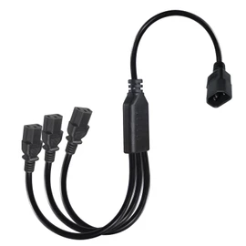 3 Way Splitter 3X C13 to C14 Power Cord Split 0.6M Length 3G1.0mm2 Heavy Duty 1Pack