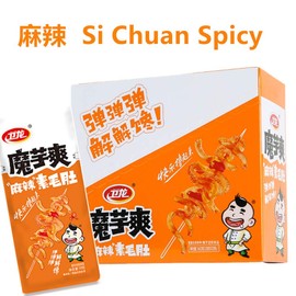 Weilong Latiao, Spicy Strip,Wei Long Konjac 20 Sachets / 360g Chinese Snack ,Chanmoyu,Moyushuang,卫龙辣条 馋魔芋 魔芋爽(Sichuan spicy麻辣)