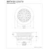 Kingston Brass BSFT4131 Watercourse 4-1/4" Round Brass Shower Base Drain,