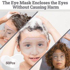 QIOOLEEO 50 Pcs Disposable Shower Face Shield, Eye Shield After Cataract Surgery, Clear Face Shield, Protecting Eyes During Microblading, Eyelash Shield, for Showering, for Hairspray