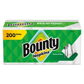 Bounty Paper Napkins, White, 200 Count, Packaging may vary