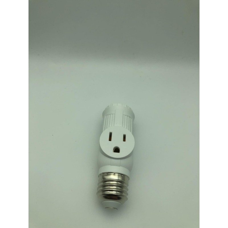 Figame 3 Prong Light Bulb Socket Plug Adapter, Polarized Bulb