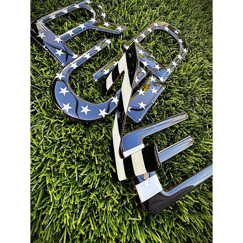 AUTOCARIMAGE RAISED TAILGATE LETTERS for RIDGELINE 2024 2025 BLACK FLAG
