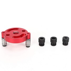 ANKROYU Hole Puncher, Aluminum Alloy Woodworking Punch, Woodworking Straight Punching Tool, Woodworking Hole Drill Punch for Board Edge Punched (Red 4pc-A1)