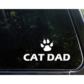 Diamond Graphics Cat Dad (7-3/4" X 4") Die Cut Decal Bumper Sticker for Windows, Cars, Trucks, Laptops, Etc