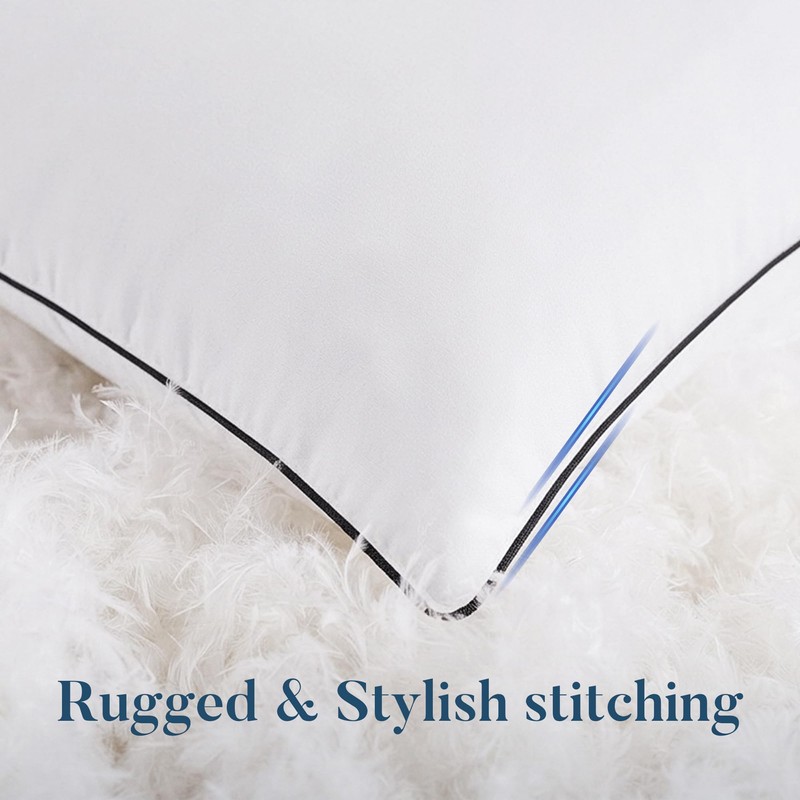 Feather Down Pillows Queen Size Set of 2, Luxury Hotel