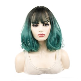 PACKOVE 1pc Women Curly Wig Short Gradient Cosplay Hairpiece for Parties and Events Synthetic Material for Christmas Masquerades and More