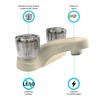 Dura Faucet DF-PL700S-BQ RV Bathroom Faucet with Smoked Acrylic Knobs