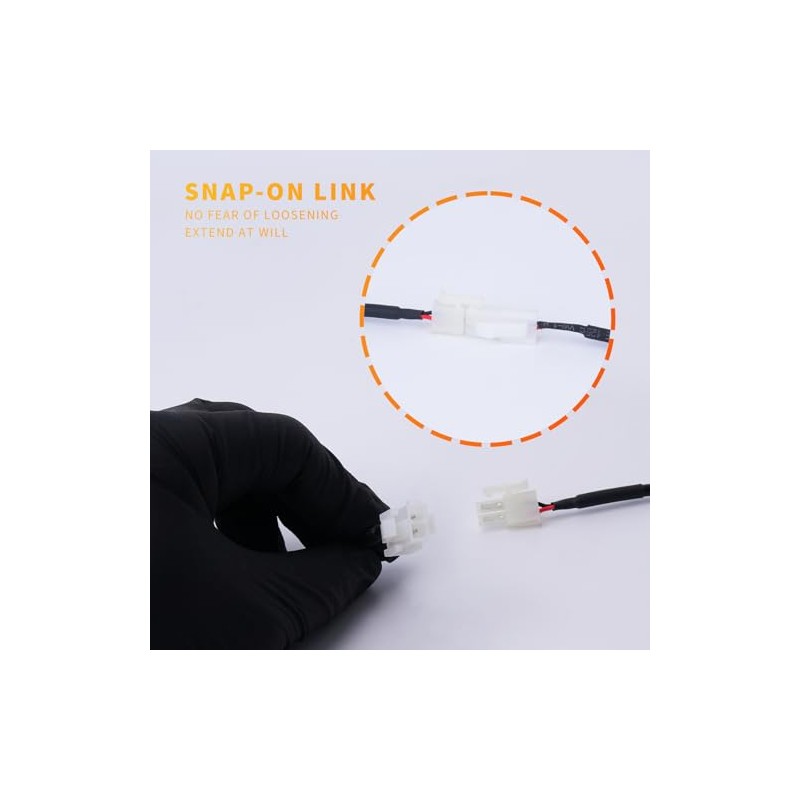 4-pcs Surface Mount Strobe Light 6.5ft Extension Cord
