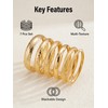 YEEZII Gold Bangle Bracelets for Women, 7Pcs 14K Gold Plated