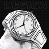 Fashionable Men's Watch, 3D Sketch Art Design with calendar,Silicone Case