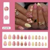 Short Press on Nails Almond Fake Nails French False Nails