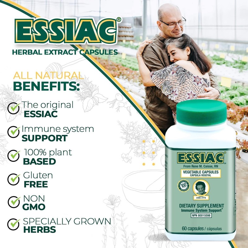 Essiac All-Natural Herbal Extract Capsules – 60 Capsules | Powerful