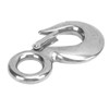 2pcs 1.5 Tons Eye Slip Hook with Safety Latch Stainless