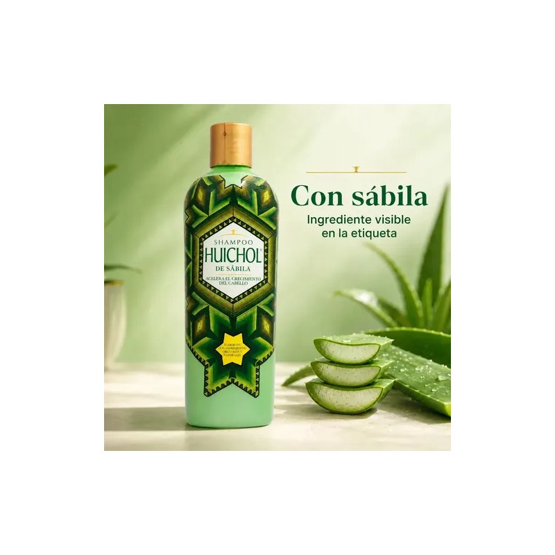 Shampoo Huichol Artesanal De Sabila Anticaida Original 400 ml