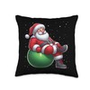 Santa Claus Exercise Ball Gym Fitness Workout Christmas Snow Throw