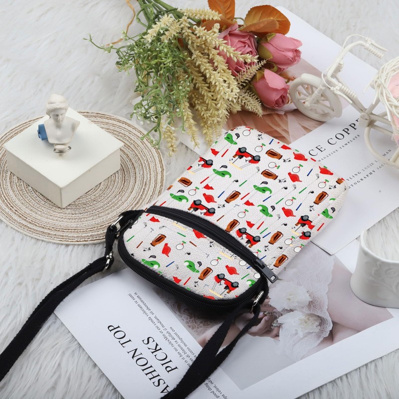 PYOUL Golf Lover Gift Golf Vibes Only Crossbody Bag Golf