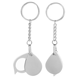 CORHAD 10x Pocket Folding Magnifying Glass Keychain Compact Reading Magnifier for Seniors Book Magnifier for Fine Details