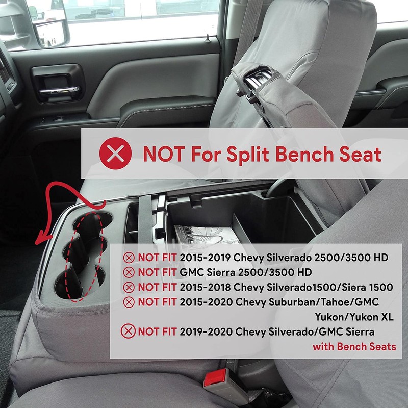 NicetoCar Center Console Organizer Compatible with 2020-2023 Chevy Silverado/Sierra 1500/2500