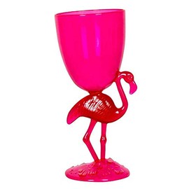 Boland 52542 Party Tableware Plastic Drinking Glass Flamingo